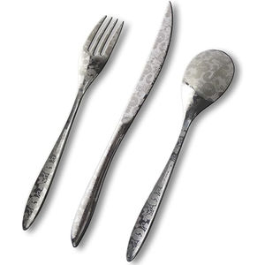 Vente chaude Magnifique Vaisselle Couverts De Mariage En Acier Inoxydable Argenterie/Couverts Ensemble En Relief Or Designer Poignée - Product Image 5