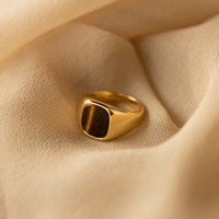 Bague en œil de tigre pour homme de haute qualité, épaisse, 3 mm x 12 mm, design vintage unique, bague signet en pierre précieuse, bijou statement, cadeau pour lui