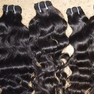 Extensiones de cabello humano de las tramas de la máquina que teje del pelo de Remy indio de la Virgen de los proveedores del pelo de Chennai - Product Image 5
