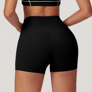 Pantalones cortos de entrenamiento de Yoga de nailon a juego con LOGO personalizado 2025 para mujer, pantalones cortos de algodón para mujer - Product Image 5