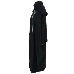 Abaya noire ouverte sur le devant Farasha Jalabiya Derniers modèles de vêtements et accessoires traditionnels musulmans - Product Image 3