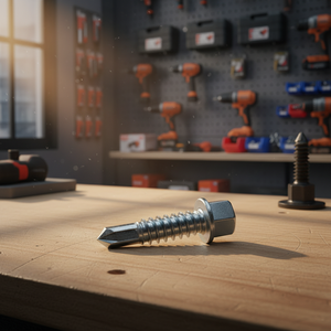 สกรูหัวหกเหลี่ยม PDC แบบเจาะเอง เหล็กกล้าคาร์บอน ชุบสังกะสี/ฟอสเฟต ขนาดเมตริก/นิ้ว เกรด 8 สำหรับงานหลังคา ผลิตตามแบบ OEM - Product Image 1