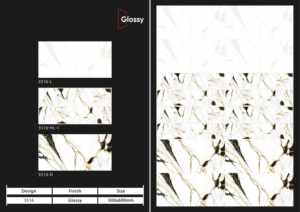 Carreaux muraux en céramique modernes 300x600mm pour salle de bain et cuisine, finition brillante mate effet sucre, design mural intérieur luxueux - Product Image 5