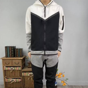 Survêtement Homme Original 100% Coton Polaire Tech Logo Ensemble 2 Pièces Joggers Respirants Survêtement Lourd pour Homme - Product Image 4