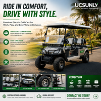 Voiturette de golf électrique 6 places UCJD-DH-14, buggy de golf personnalisé OEM pour les centres de villégiature, les parcs, les hôtels et le transport touristique
