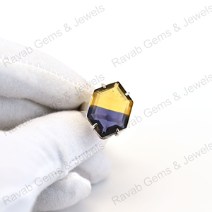 New Arrival Solid 925 Sterling Silver Bio Color Ametrine <b>Quartz</b> <b>Ring</b> for Women Hexagon Prong Setting Handmade Fine Jewelry - Product Image 4