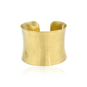 Brazalete hecho a mano 18K chapado en oro latón Metal impermeable joyería alto acabado brazalete de mano Metal latón brazalete - Product Image 2