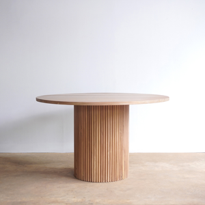Mesa de Comedor Redonda de Madera de Teca Sólida de Diseño Contemporáneo, Ecológica y Moderna para Uso en el Hogar, Hoteles y Apartamentos - Product Image 6