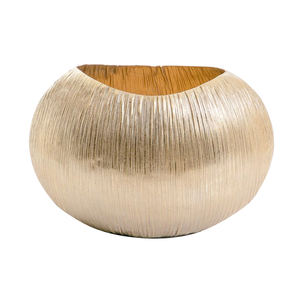 Jarrones de metal de estilo único para decoración de mesas en hoteles, hogares y restaurantes, jarrones con acabado en nogal a bajo precio. - Product Image 4