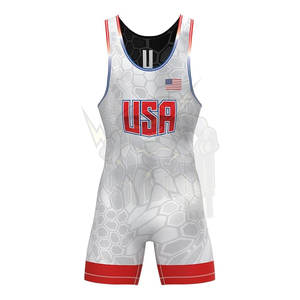 Maillot de lutte professionnel pour hommes Léger Respirant Stretch Fit Sportswear Compétition d'entraînement Tournois Jeunes Adultes - Product Image 1