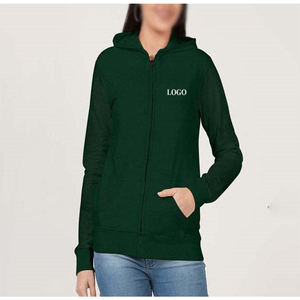 Hot Selling <b>Zip</b> <b>up</b> <b>Hoodies</b> for Women's Plus Size Customized Winter Wear Breathable Eco-Friendly Quick Dry Custom Printing Front - Product Image 1