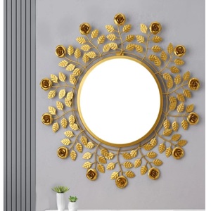 Miroir mural fantaisie moderne de luxe unique et élégant nouvelle forme de décoration en métal en fer pour la maison ou le mariage à des pièces en gros - Product Image 6