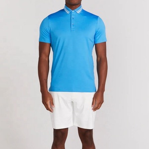Polos à manches courtes pour hommes de qualité supérieure, tissu jersey en gros, haute performance, respirant, uni, sport, fitness, golf - Product Image 3