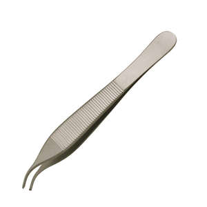 Instrumentos quirúrgicos Adson, pinzas de tejido de 12cm ", ángulo curvo, 2 dientes, puntas hechas a mano de precisión - Product Image 4