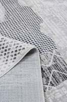 Tapis moderne en velours polyester doux bleu-gris Lotus, lavable, 10 mm, patchwork tissé, antidérapant, style Kilim turc, taille personnalisée