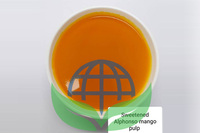 HP Valia Handgepeeld Premium Alphonso Mango Puree, Gezoet, 100% Fruitbasis, Thermisch Verwerkt, 99,99% Zuiverheid, Geblikte Puree, Brix 14-18