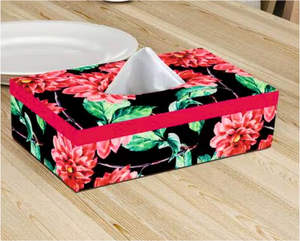 Belle boîte à mouchoirs imprimée en bois boîte à mouchoirs pour table à usage domestique cuisine restaurant hôtels bureau réception - Product Image 3