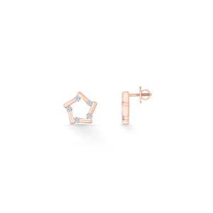 ต่างหูสตาร์ไลท์ สปาร์ค โกลด์ แอนด์ ไดมอนด์ สตั๊ดสำหรับผู้หญิง - Product Image 5