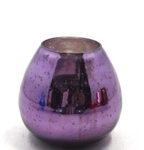Bougie votive de couleur violette en verre décoratif antique pour décorations pour la maison Table faite à la main personnalisée - Product Image 1