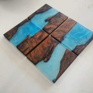 ชุดที่รองแก้วไม้อีพ็อกซี่เรซิ่นและไม้ที่รองแก้วแบบทันสมัยราคาดีสำหรับงานฝีมือของช่างฝีมือ - Product Image 5