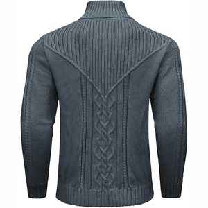 Pull à manches longues pour hommes de haute qualité décontracté col rond hiver chaud pull en polyester pour hommes - Product Image 3