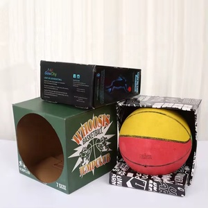 Boîte de présentation ondulée haute visibilité avec fenêtre, lot de 2, impression personnalisée pour tailles 3-7 (basketball, football, soccer) - Product Image 2