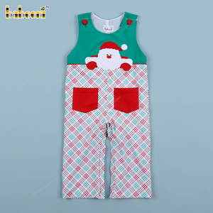 Mamelucos/Ropa de estar para bebés con apliques de Papá Noel, de algodón/spandex, de verano, de lujo, de manga larga, con botones, certificado OEKO-TEX, ODM - Product Image 2