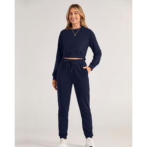 Ropa informal, chándal para mujer, chándal transpirable de otoño e invierno, conjunto de dos piezas para mujer a la venta - Product Image 3