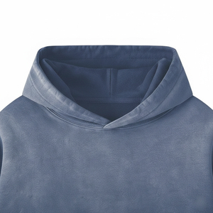 Sweat-shirt à capuche pour homme en molleton 100% coton, surdimensionné, délavé à l'acide, vintage, streetwear, tendance 2025 - Product Image 3