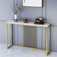 Table console en marbre de style européen moderne, design géométrique, élégante et contemporaine, décoration intérieure pour villa, appartement, salle à manger, bureau à domicile