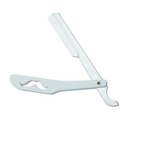 Navaja de Afeitar Profesional de un Solo Filo para Hombre, Blanca, de Acero con Alto Contenido de Carbono, Premium - Product Image 2