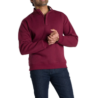 Haute Qualité Thermique Quart Demi Zip Sweat Coton Mélangé Gaufre À Capuche Personnalisé Hommes Plaine 1/4 Demi Zip Sweats Avec Zip