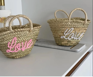 Sac en paille de qualité supérieure, panier français, panier de marché français, sac de plage, panier marocain fait main - Product Image 1