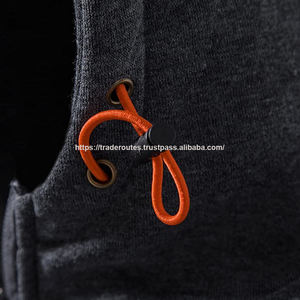 Sweat à capuche zippé personnalisable fabriqué en usine polaire noire avec imprimé gaufré pour vêtements d'hiver prix bon marché - Product Image 4