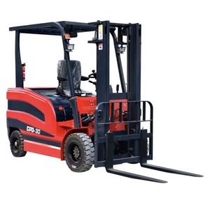 Montacargas de 3 toneladas con mástil de 3 etapas, tracción total, batería de plomo-ácido, alcance de 6 metros, desplazador lateral hidráulico, neumáticos sólidos, con asiento. - Product Image 3