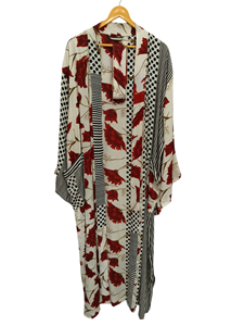 Vestido hasta el tobillo Túnica India Sari Bata Vestido de novia Vestido de maternidad Bata de regalo Ropa de fiesta en la playa Kimono Sari de seda estampado indio, - Product Image 6