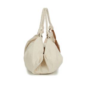 Stylish Bohemian Women's Hobo Soft Lightweight Cotton Fabric Button Decoration Summer Shoulder <b>Messenger</b> <b>Bag</b> Fashionable Thread - Product Image 3