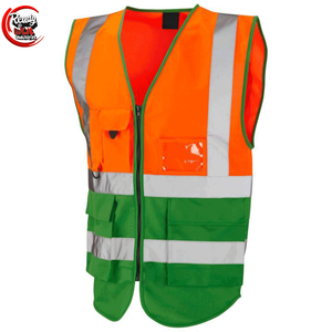 Prix usine gilet de sécurité haute visibilité personnalisable multi-poches route veste de travail réfléchissante polyester imperméable respirant - Product Image 1