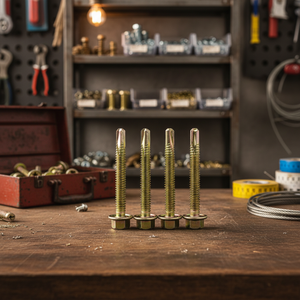 Vis autoperceuses à tête hexagonale, classe 8, acier au carbone galvanisé phosphate, filetage standard, marque PDC, Tek Screw, pouce, durable - Product Image 1