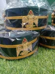 32nd Degree Scottish Rite Masonic Crown Cap Yellow Bullion Regalia bordada a mano - Product Image 2