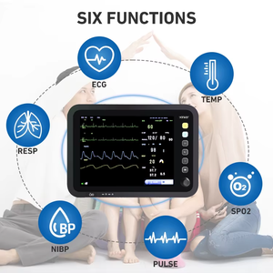 ZY-8000C Monitor pasien hewan, peralatan medis Multi-Parameter ECG/SpO2/temperatur/ETCO2/NIBP/denyut nadi/tekanan darah - Product Image 6