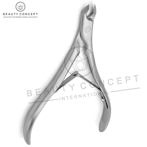 Pince à cuticules 1/2 Jaw Tower Point en acier inoxydable chirurgical, outil de précision pour techniciens ongulaires - Product Image 2