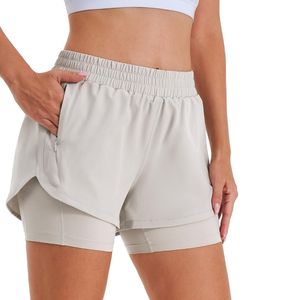 Quantité minimale de commande bas OEM conception personnalisée cordon respirant course Shorts de sport 100% polyester femmes entraînement Gym Fitness Shorts - Product Image 5