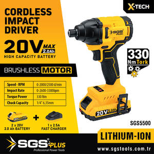 Controlador de impacto inalámbrico SGS Plus 20V/Motor BL/Batería de iones de litio - Product Image 2