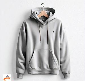 Sudadera con Capucha Gris Extra Grande Unisex, Tejido Polar Grueso de 350 GSM, Transpirable, Ecológica, Resistente al Viento, Suave y Cómoda para el Invierno - Product Image 5