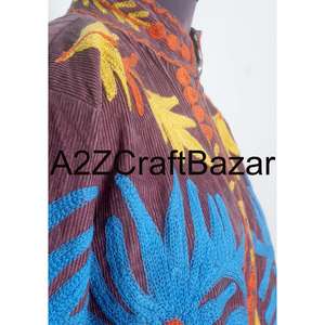 Chaquetas Cotrise Bordadas al por Mayor, Abrigo Unisex para Otoño, Chaqueta Cotrise Corta Étnica, Chaqueta con Bordado Perfecto - Product Image 3