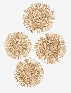 Posavasos de Rafia Bohemia Ideales para Uso Diario, Fiestas, Picnics o Decoración de Verano al Aire Libre - Product Image 5