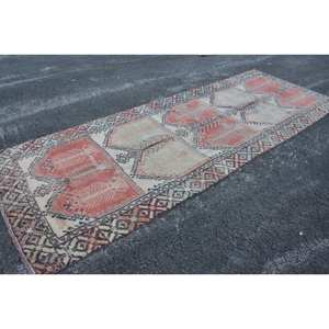 Alibaba Exclusivo Impresionante Vintage Turco Kilim Alfombra Rojo Beige Patchwork Diseño Lana Látex Ecológico Tradicional 4,7X12,7 - Product Image 3