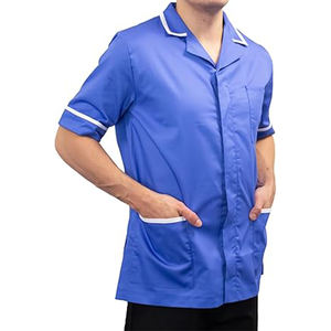 Uniformes Médicos de Algodón Tejido con Cuello en V, Conjuntos de Uniformes de Hospital para Hombres y Mujeres, Enfermería, Alta Calidad, Venta al por Mayor - Product Image 2