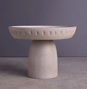 Cuenco de pedestal de madera de mango, utensilios de cocina al por mayor, vajilla de alta calidad, cuenco redondo, cocina casera - Product Image 3